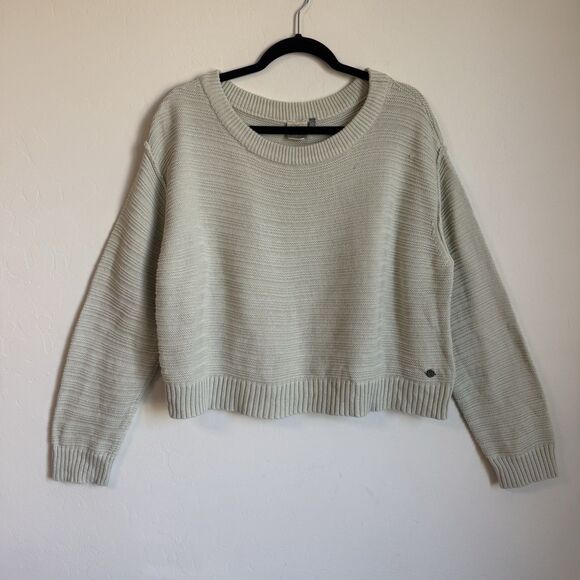 Oversized Boho Cotton Blend Drop Shoulder Long Sleeve Knit Sweater Mint Green - Picture 5 of 12